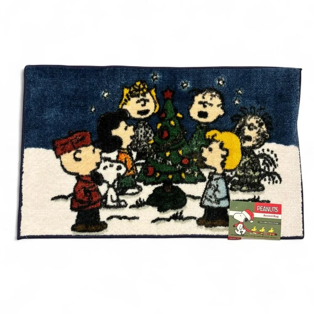 Peanuts Festive Rug with Red and White